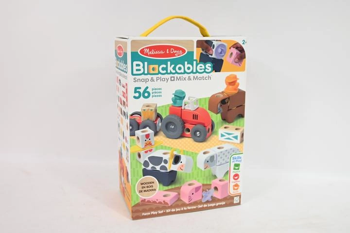 Melissa & Doug Blockables na farmě – dřevěná konstrukční stavebnice