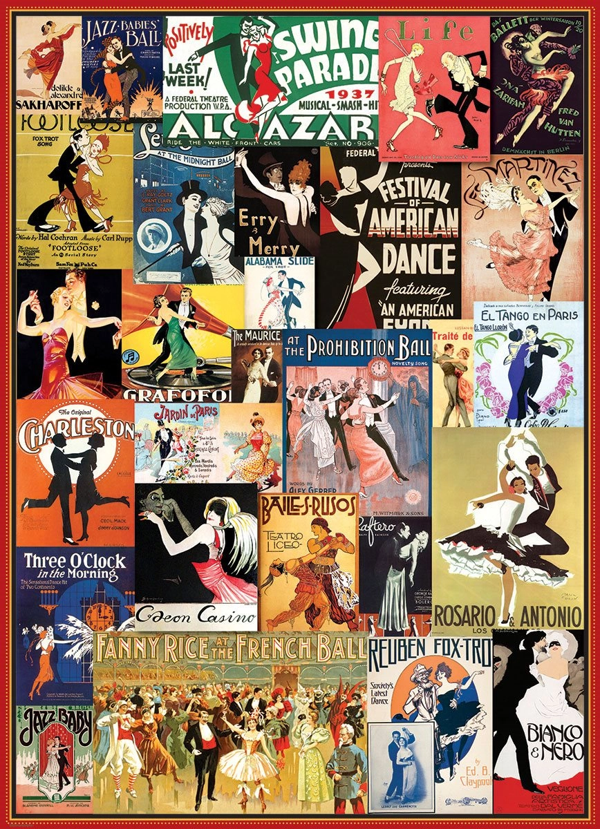 Levně Puzzle EUROGRAPHICS vintage plakáty z tanečních sálů 1000 dílků