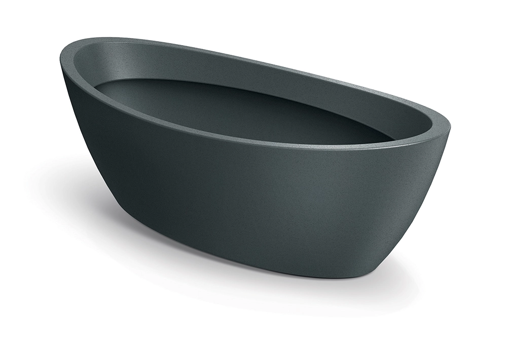 Prosperplast Plastový květináč ARIAS OVAL grafitový 40 cm