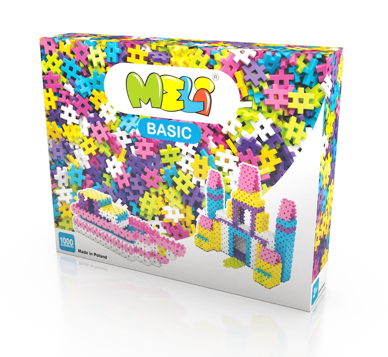 Stavebnice MELI Basic Pink 1000 ks