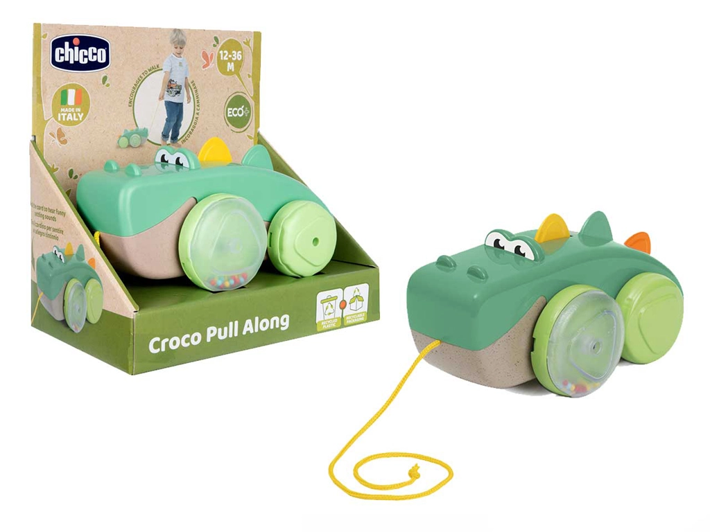 Chicco tahací krokodýl Eco+ pro děti od 12 měsíců