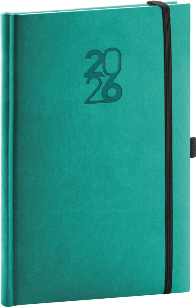 Týdenní diář Notique Aprint Top 2026 tyrkysový 15 x 21 cm