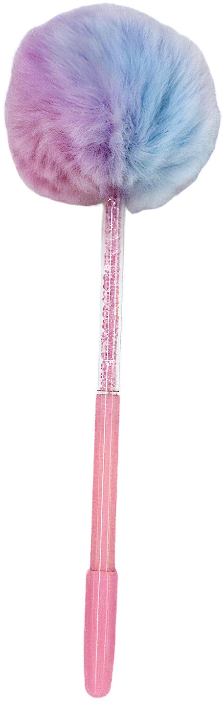 Kuličkové pero s ozdobnou bambulkou 17 cm - 1 kus
