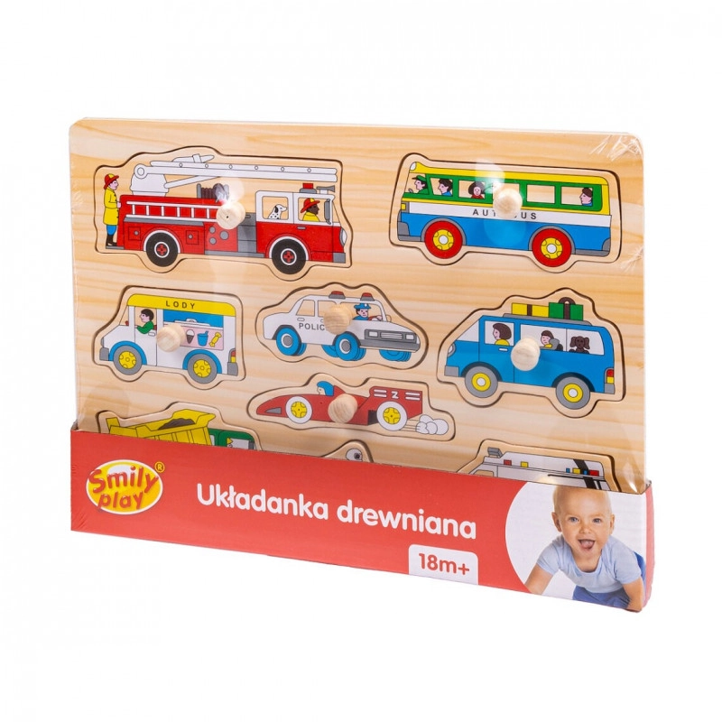 Dřevěné puzzle Vozidla