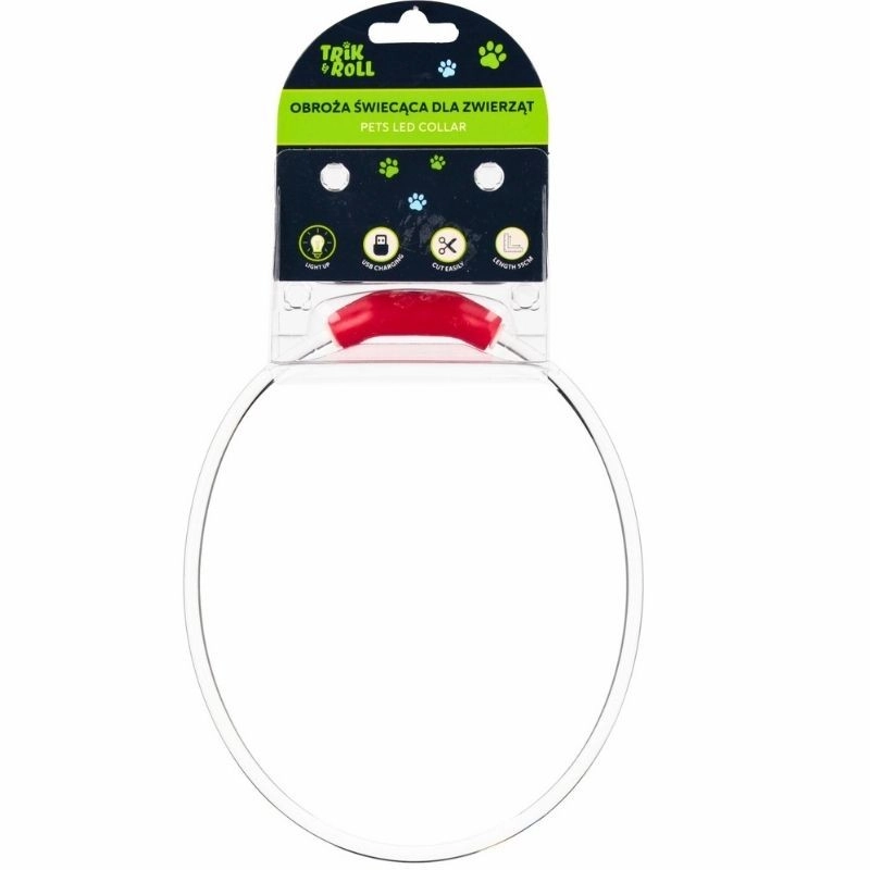 Svíticí LED USB obojek pro psa a kočku