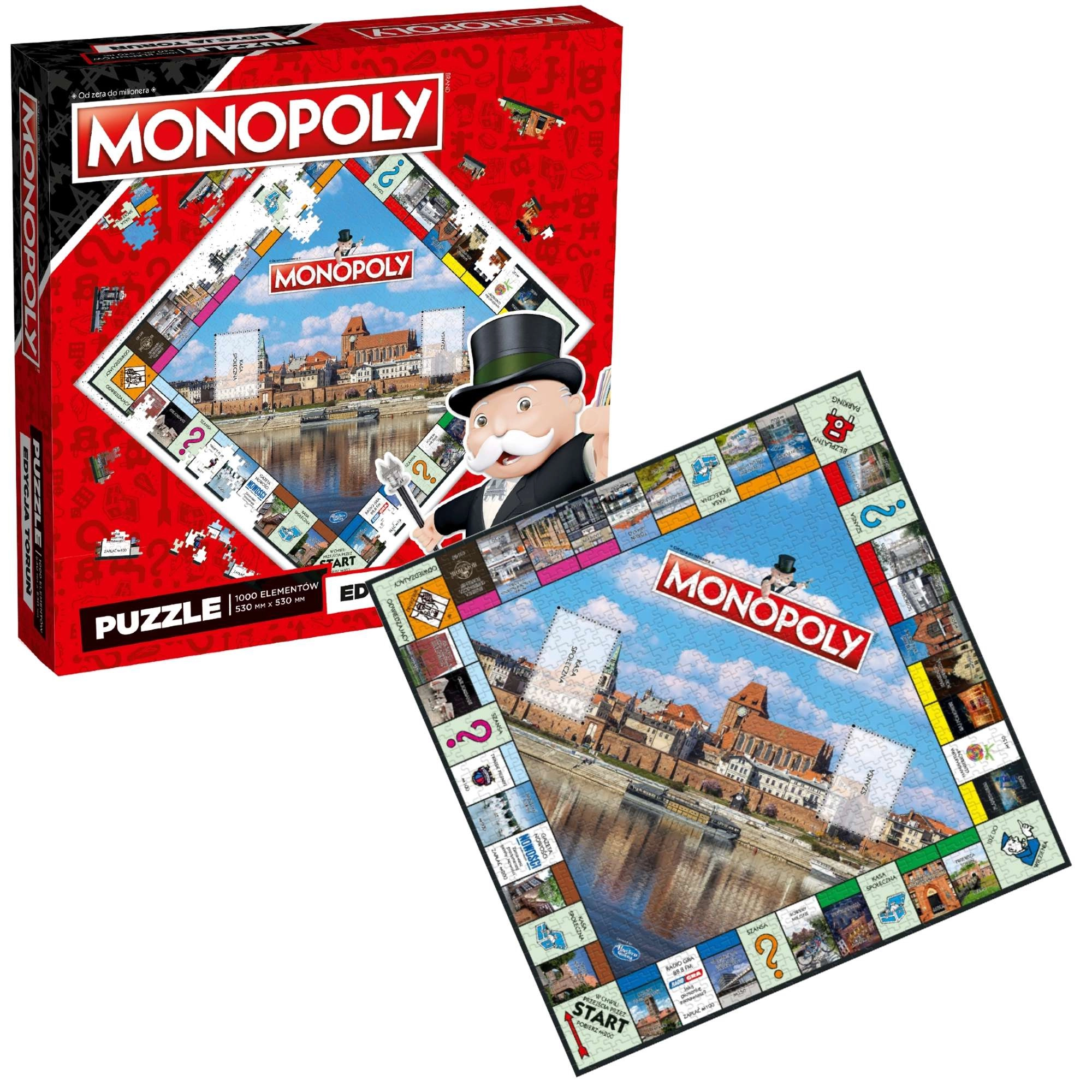 Puzzle MONOPOLY Toruň – 1000 dílků