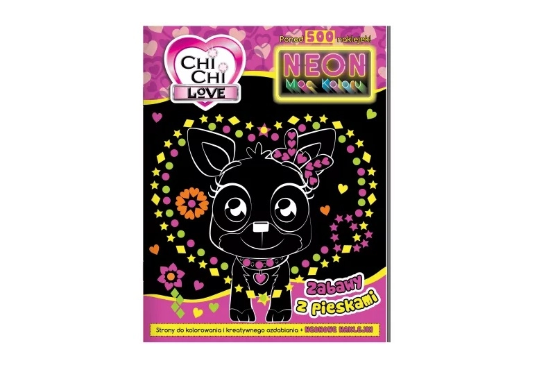 ChiChiLove neonová omalovánka se samolepkami
