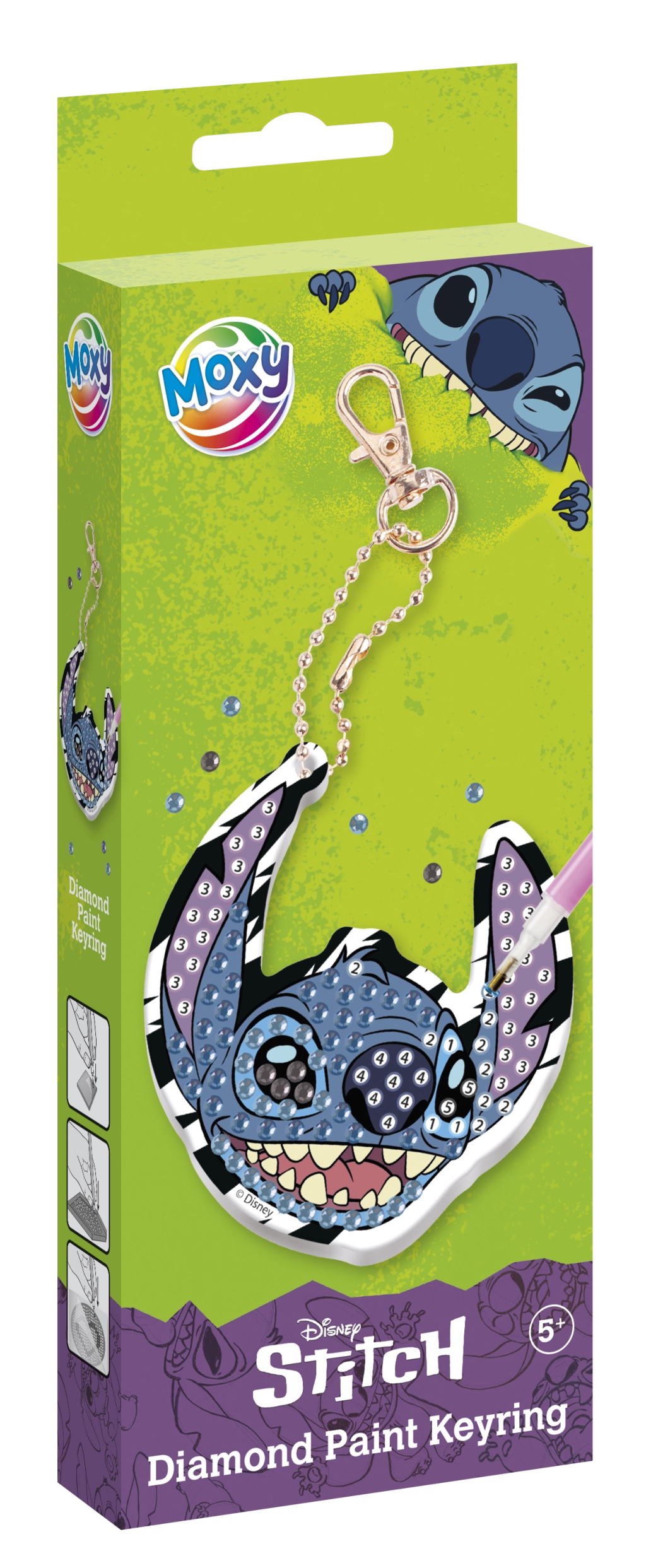 Diamantové malování Klíčenka Stitch