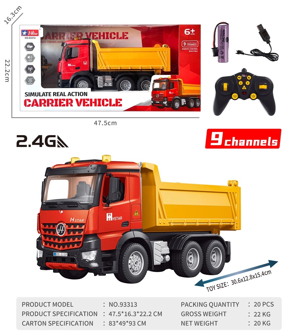 Velká dálkově ovládaná sklápěčka R/C