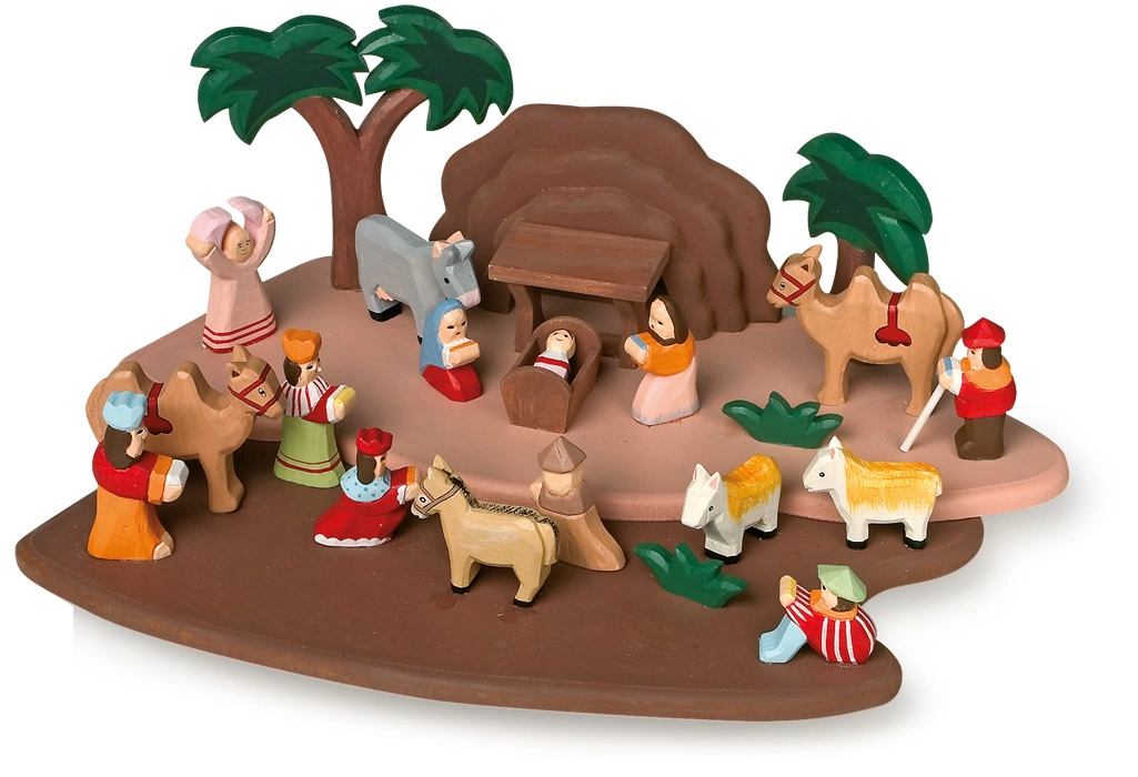 Small foot by Legler Dřevěné hračky - Dětský dřevěný betlém s figurkami