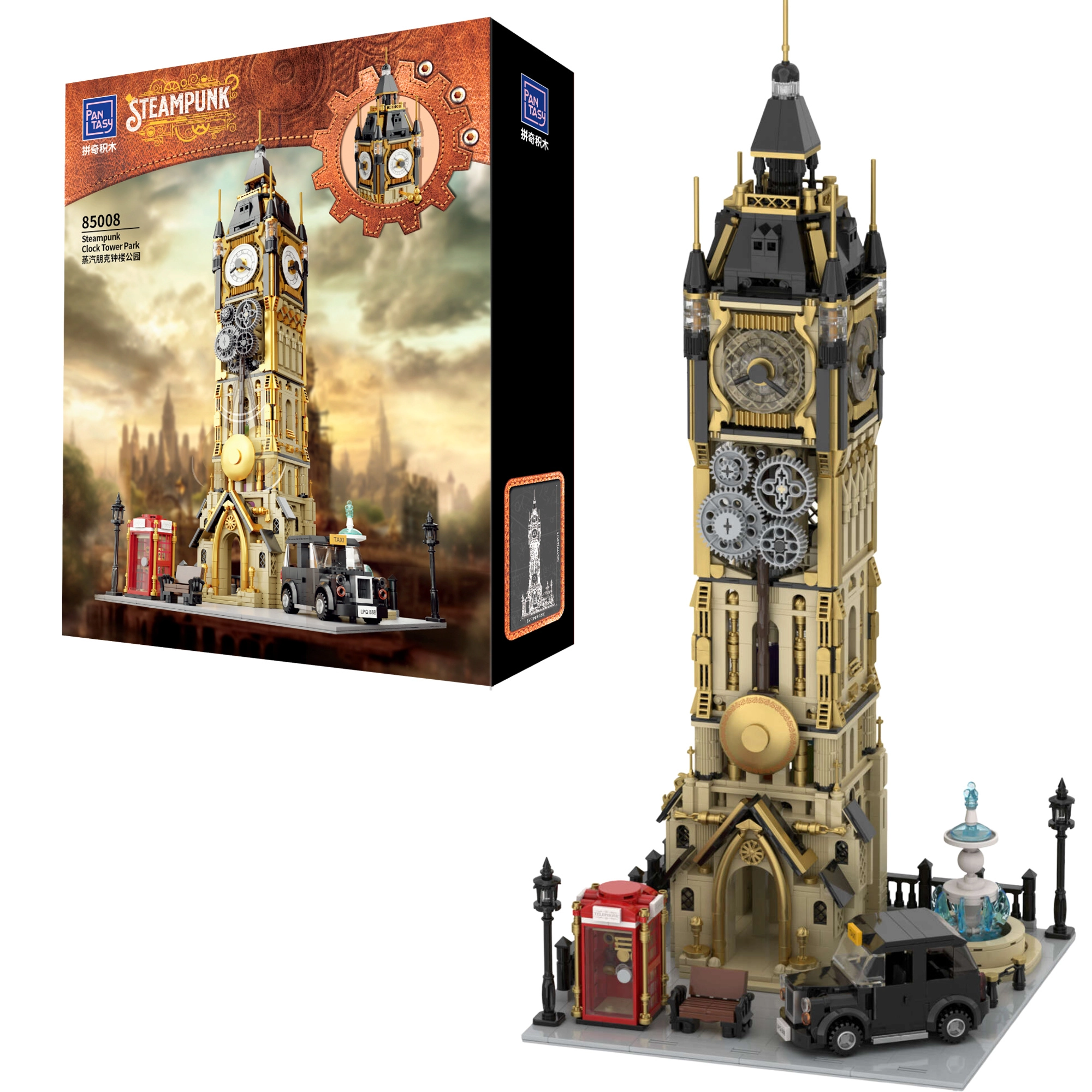 Stavebnice Pantasy Steampunk hodinová věž Big Ben, 2424 dílků