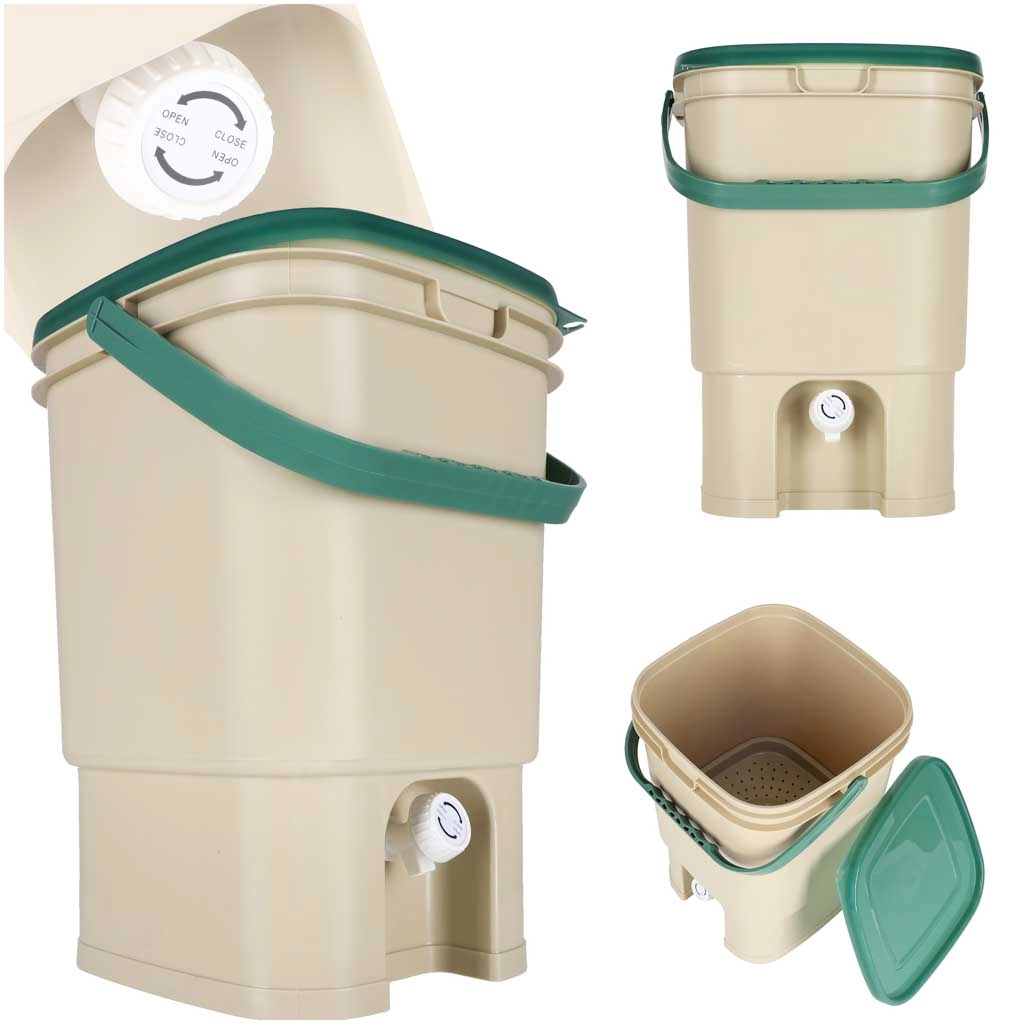 Domácí kuchyňský kompostér 15 l s kohoutkem