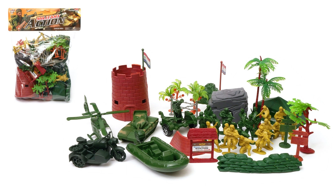Sada plastových vojáčků v sáčku