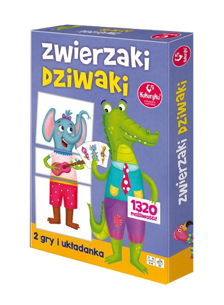 Rodinná hra a skládačka Zvířátka Divoši