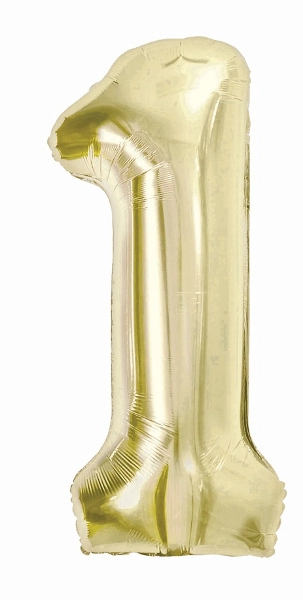 Fóliový balónek číslo 1 šampaňský
