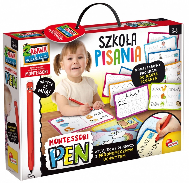 Montessori Pen Writing School vzdělávací sada s 18 tabulkami