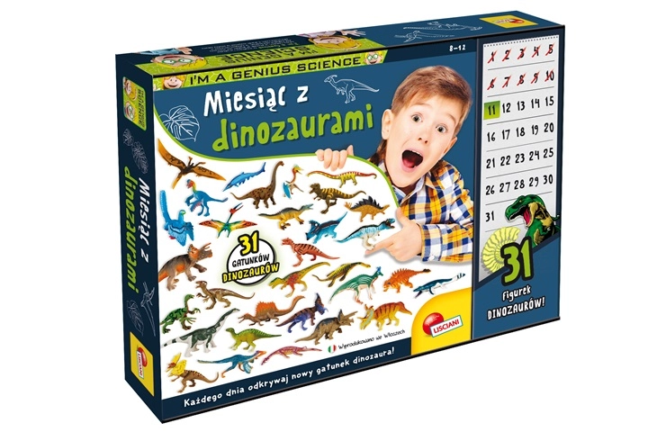 Lisciani I'm a genius měsíc s dinosaury – vzdělávací sada na 31 dní