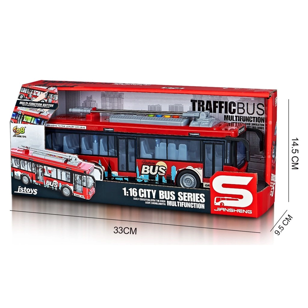 Dětský trolejbus se zvukovými a světelnými efekty