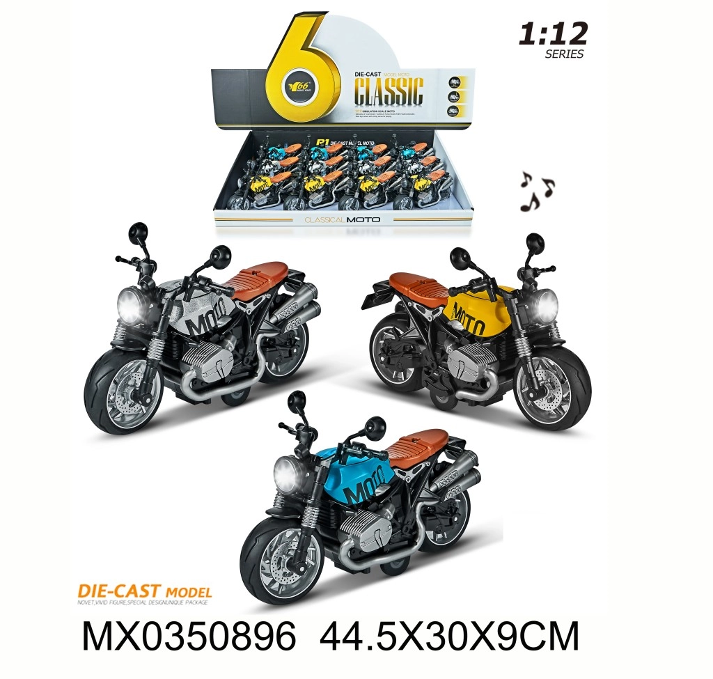 Levně Alltoys Motorka se světlem a zvukem 1:12