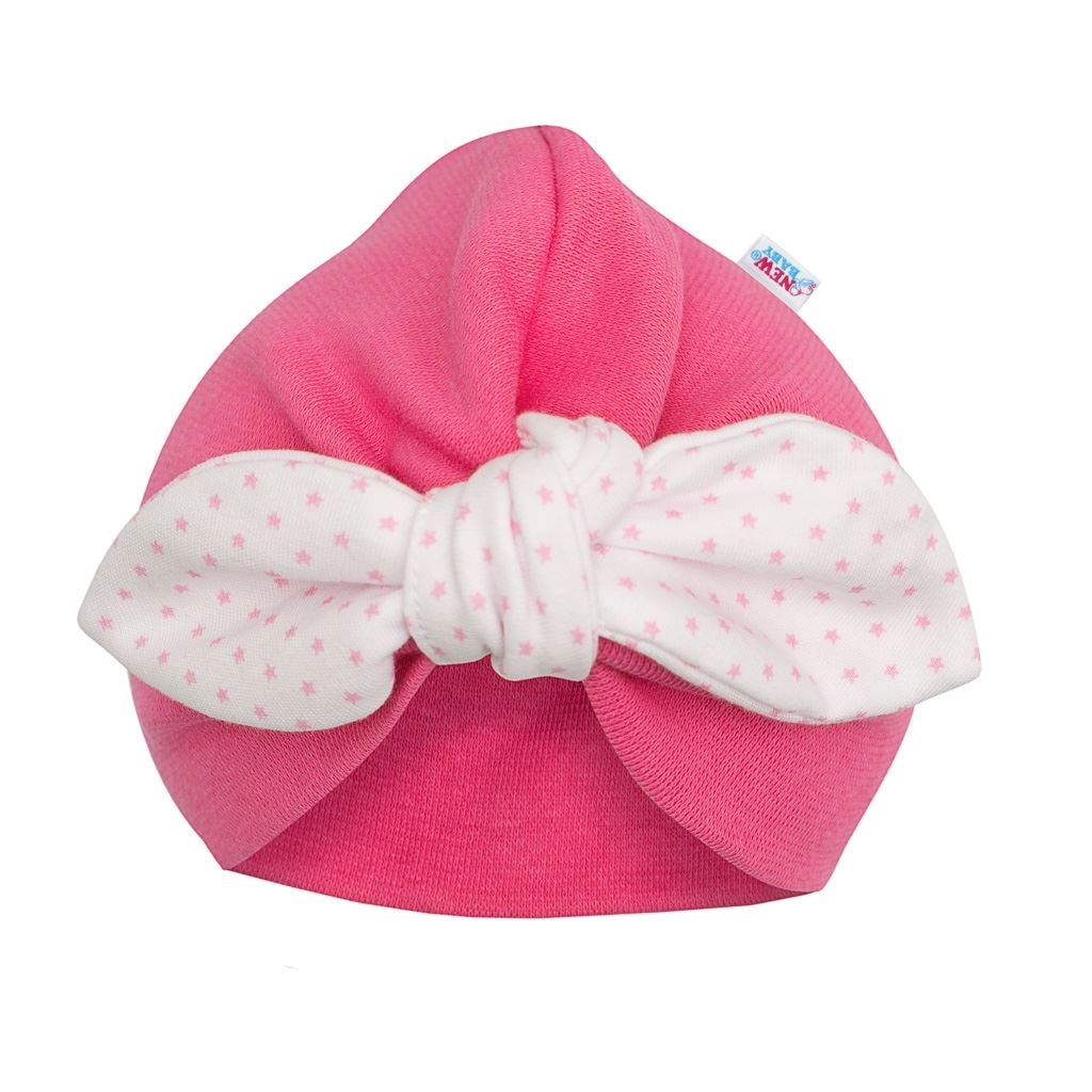 Dívčí čepička turban New Baby puntíky 18–24 měsíců