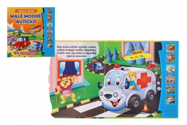 Levně FONI Book Zvuková knížka Malé modré autíčko Objevuj zvuky CZ verze 19x19,5cm