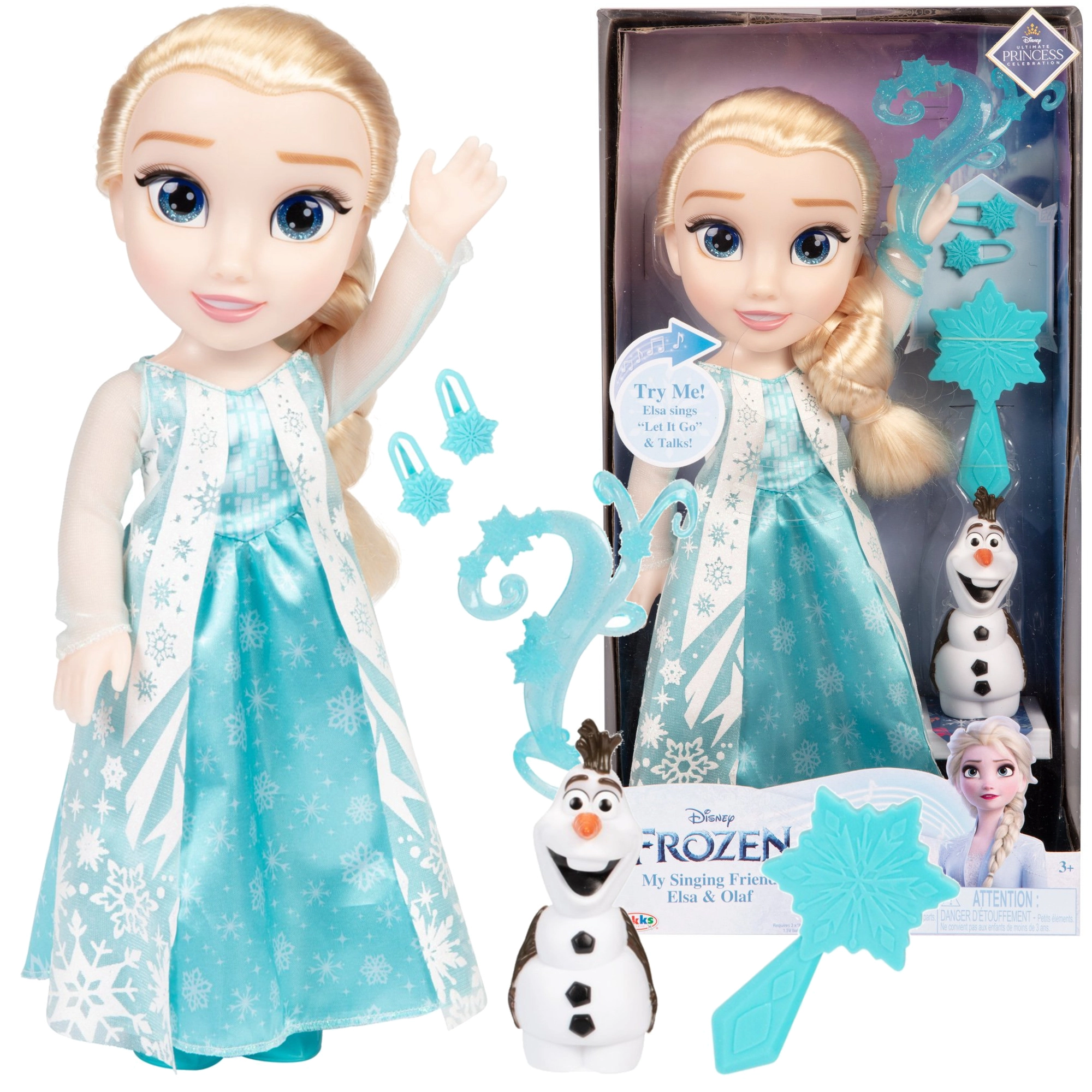 Zpívající panenka DISNEY PRINCESS Elsa FROZEN 35 cm Let It Go