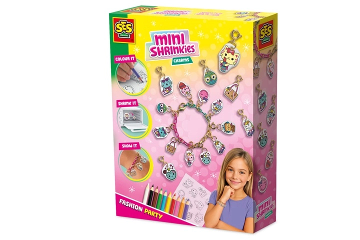 SES MiniShrinkies módní párty – kreativní sada na přívěsky a náramek
