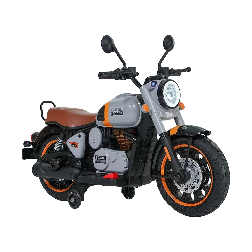 Dětská elektrická motorka Baby Mix Rider šedá