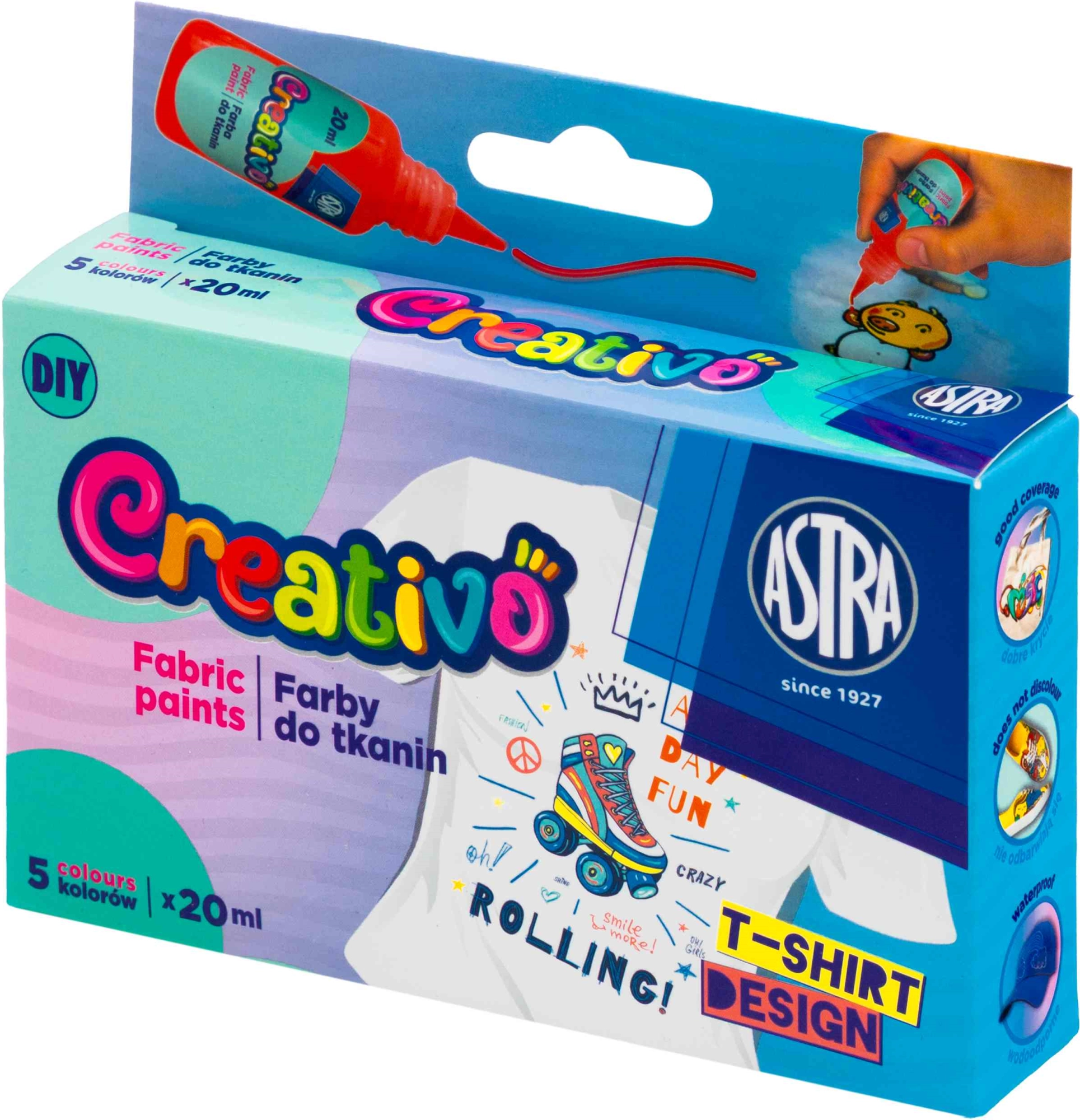 Barvy na textil ASTRA CREATIVO 5×20 ml