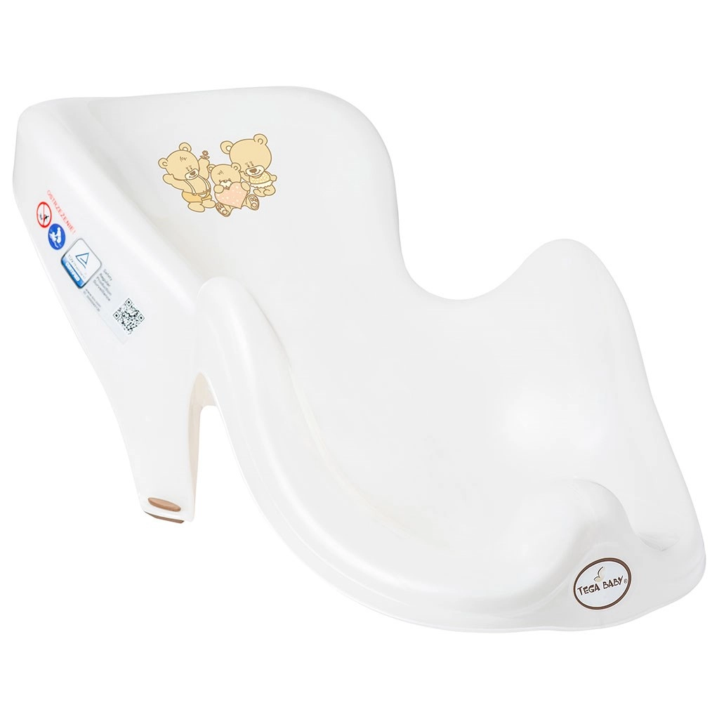 Lehátko do vaničky s medvídkem, bílé