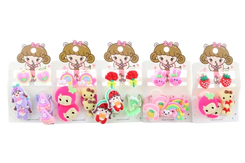 Dětské vlasové doplňky – sada gumiček a skřipečků