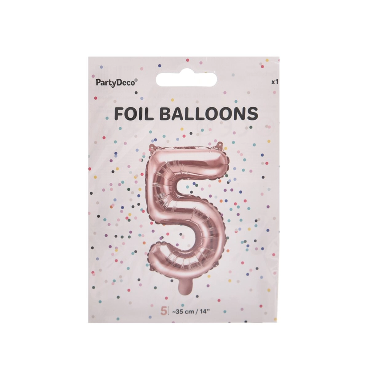Balónek fóliový 35 cm rose gold číslo 5 Albi