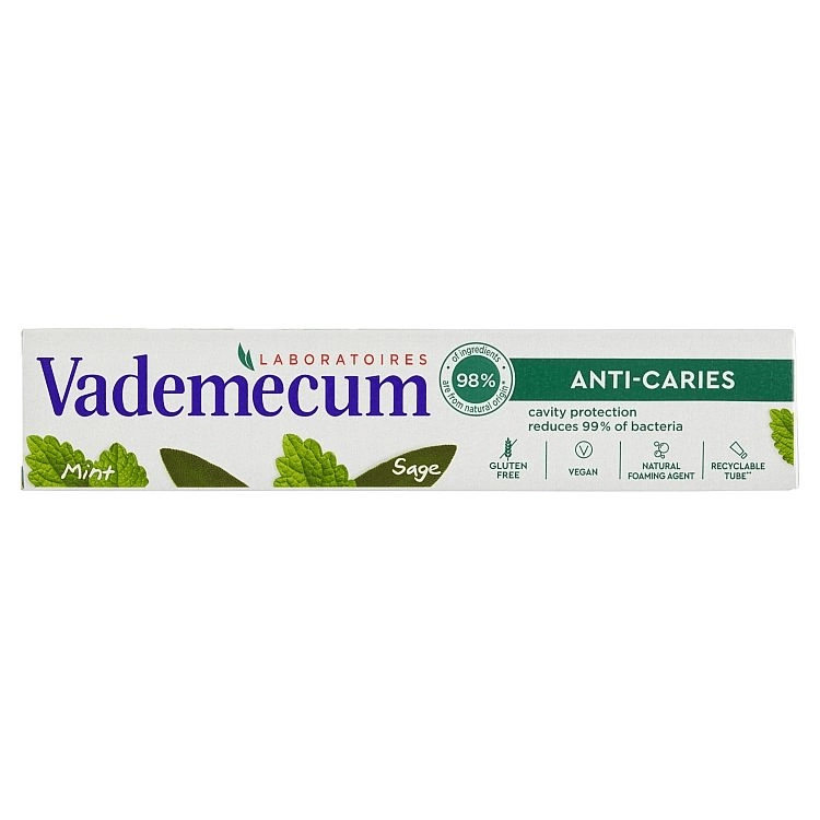 VADEMECUM Anti-Caries Mint&Sage Zubní pasta 75ml