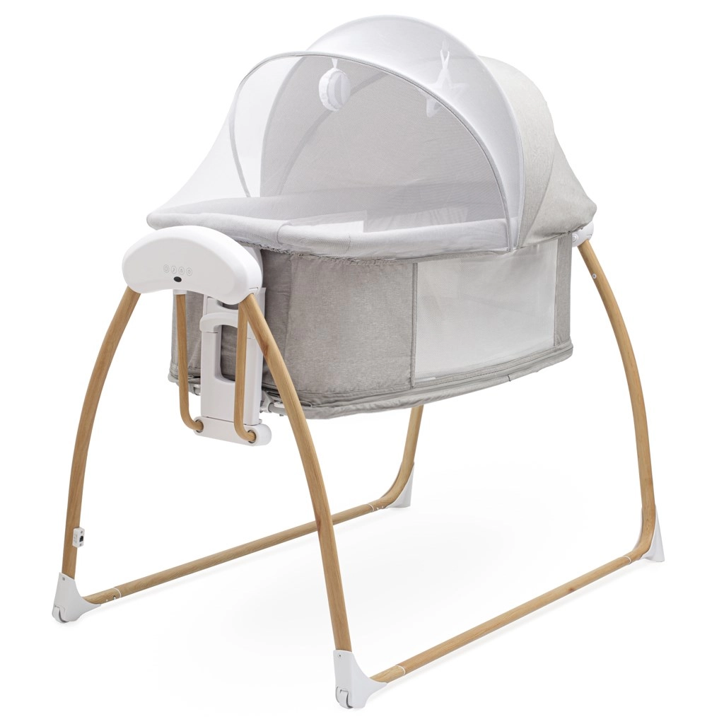 Chytrá dětská postýlka NEW BABY 3 v 1 s kolébkou a ohrádkou