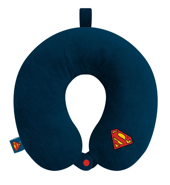 Levně Cestovní polštářek ve tvaru podkovy SUPERMAN 30 cm