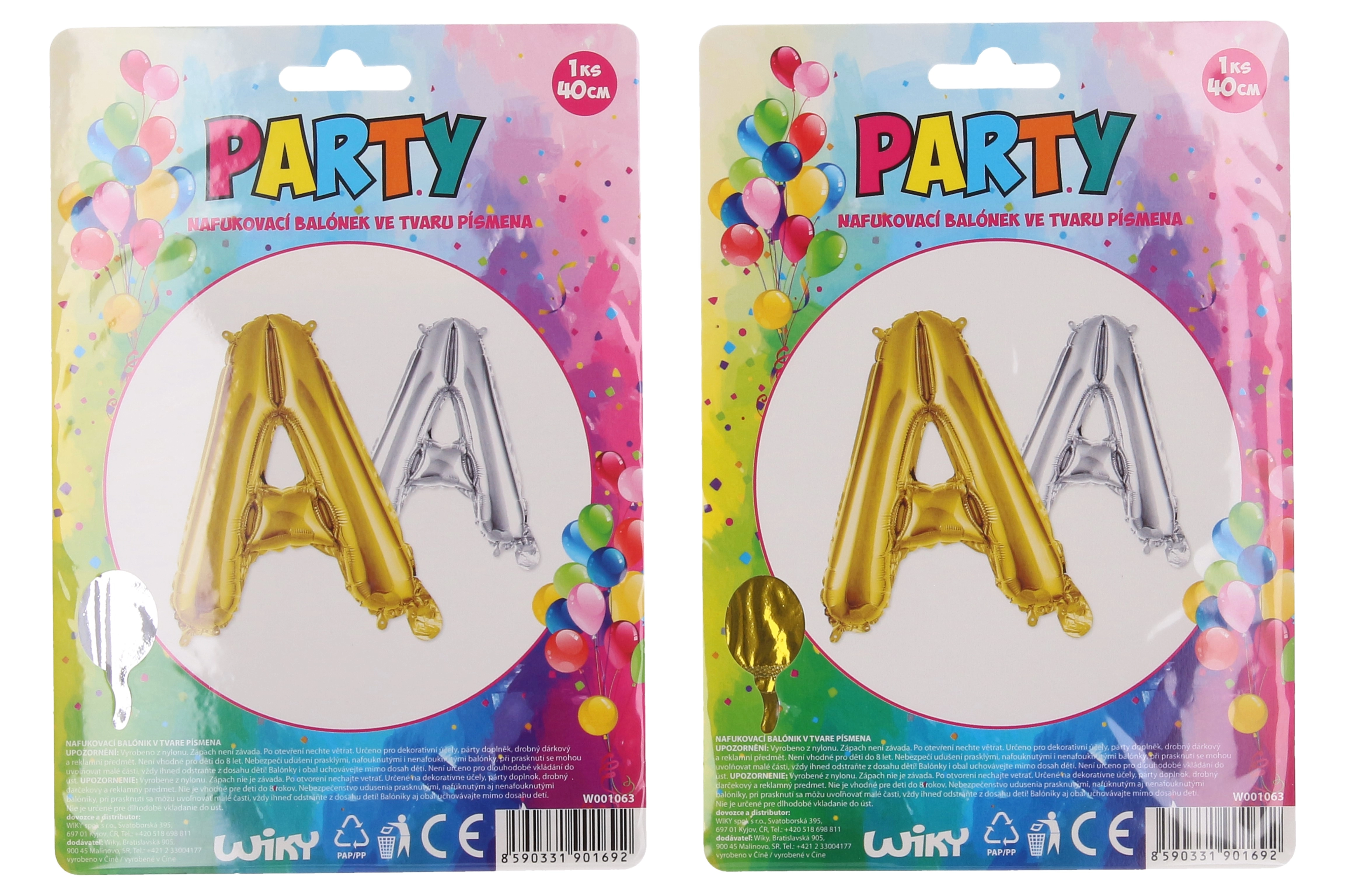 Wiky Balónek nafukovací písmeno A