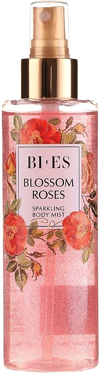 Tělový sprej s třpytkami BI-ES Blossom Roses 200 ml