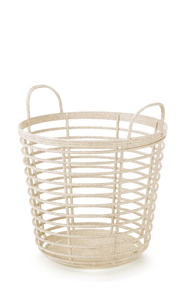 Levně Prosperplast Koš s uchy Zanzi Basket Eco Wood krémový 43cm