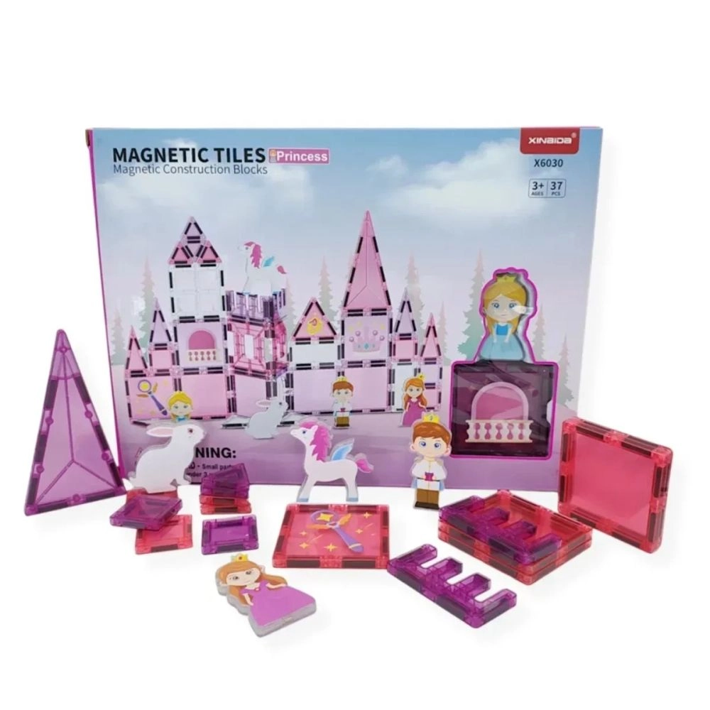 Magnetické stavební kostky Magical Magnet Princess – 37 dílů