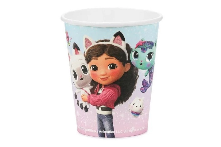 Papírové kelímky Gabby’s Dollhouse 250 ml (6 ks)