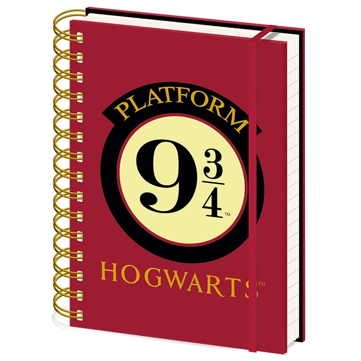 CurePink Poznámkový A5 blok Harry Potter: Platform 9 3/4 14,8 x 21 cm SR73234