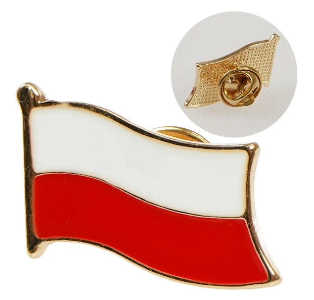 Připínací odznak vlajka Polska