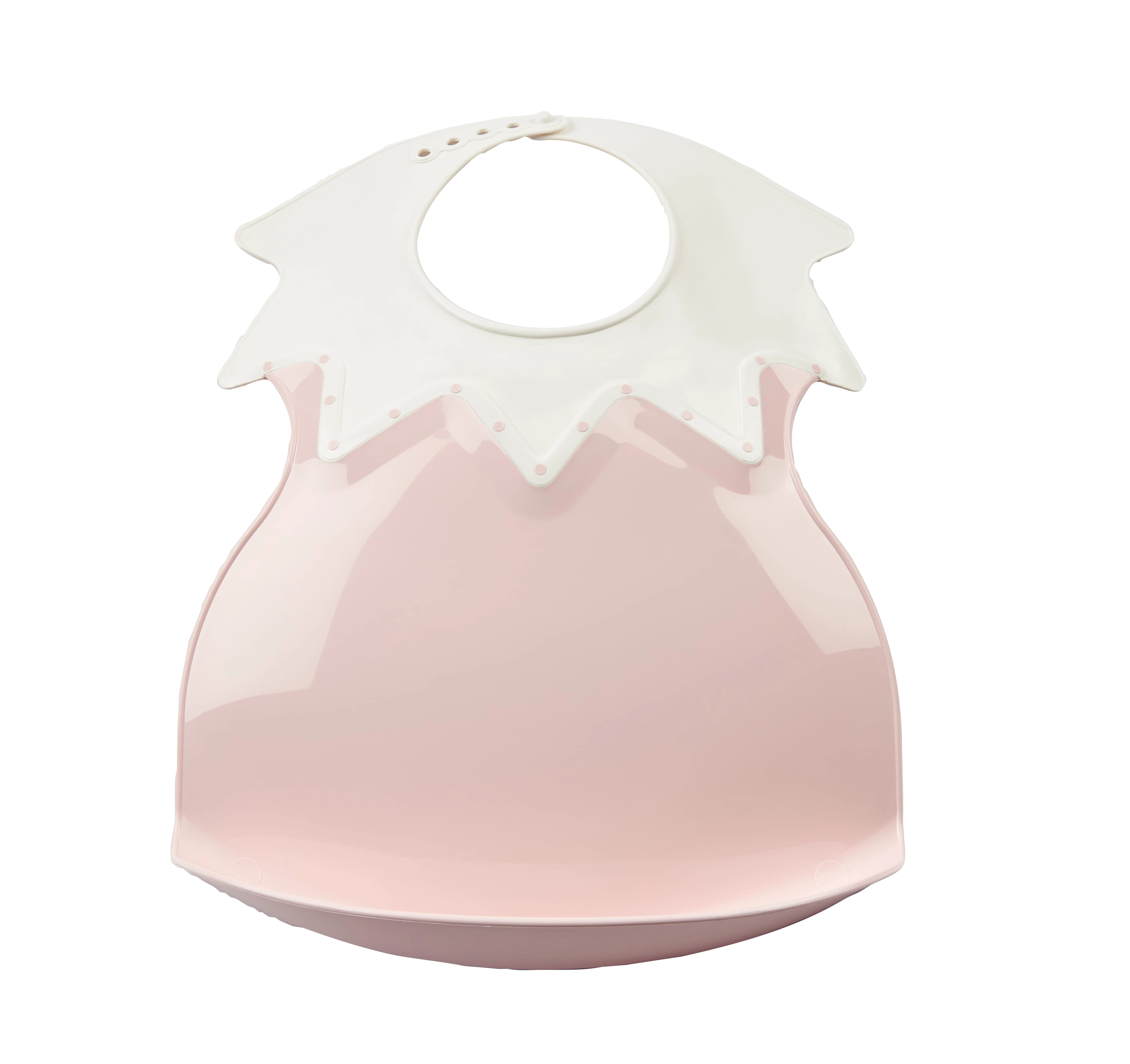 Thermobaby plastový bryndák s límcem Powder Pink