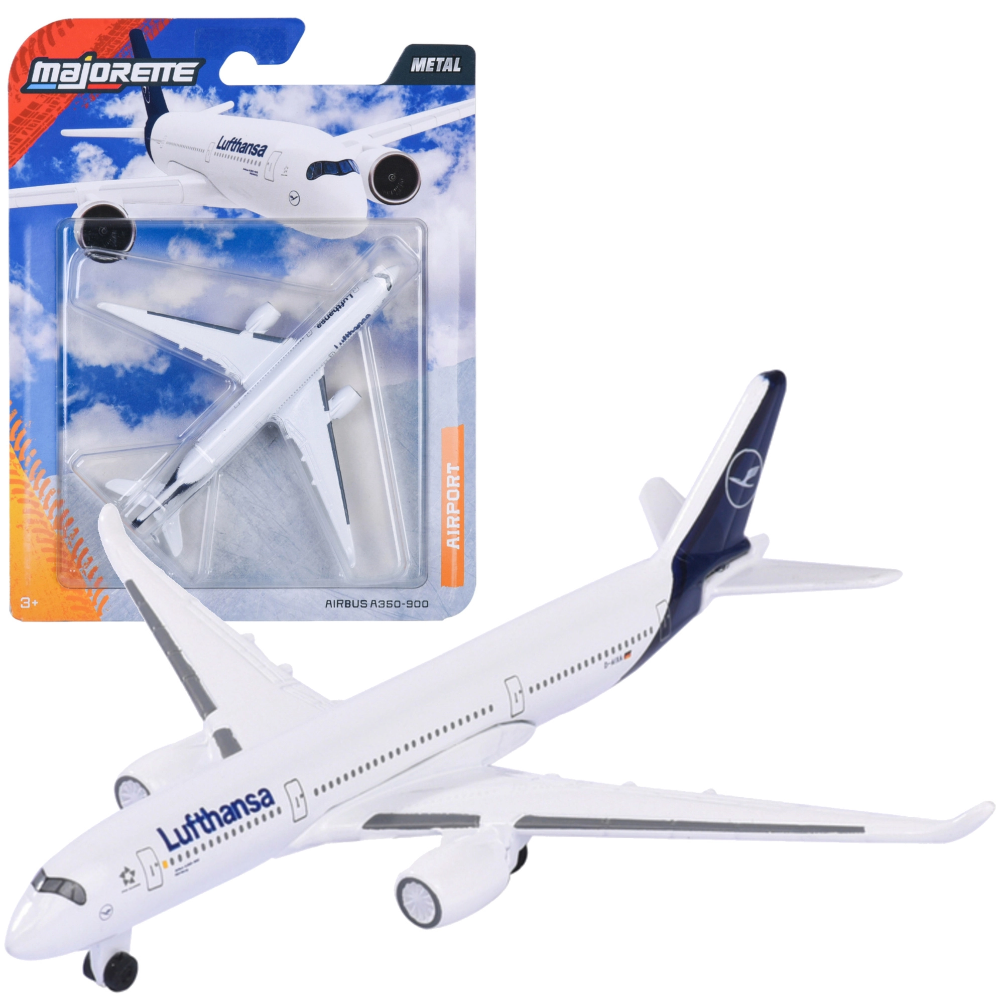 Kovový pasažérský letoun AIRBUS A350-900 Lufthansa 10 cm