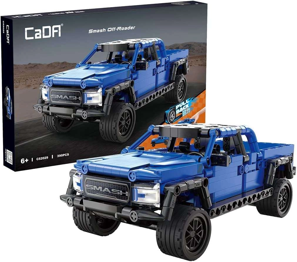 CaDA modrý terénní vůz Smash Off-Roader pull-back