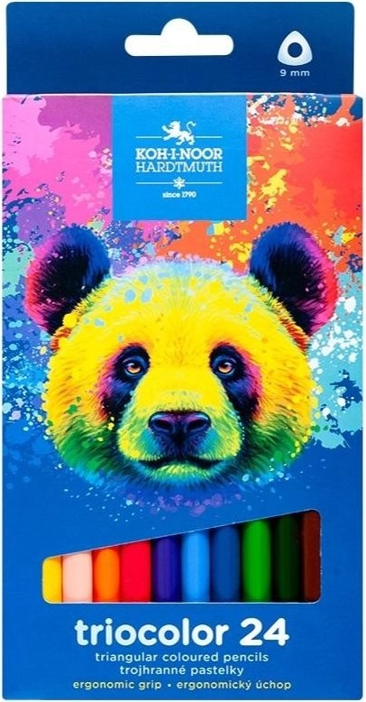 Levně Trojhranné pastelky TRIOCOLOR 24 ks