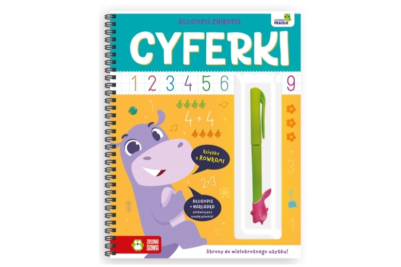 Długopis znikopis cyferki
