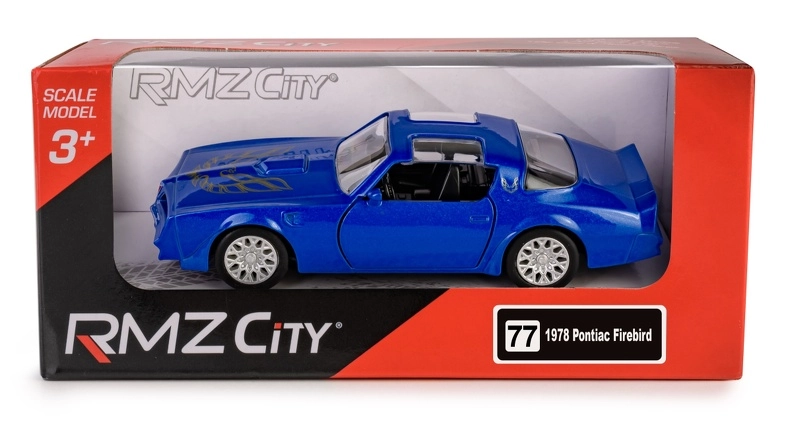 Kovový model RMZ City PONTIAC Firebird 1978 1:32 modrý