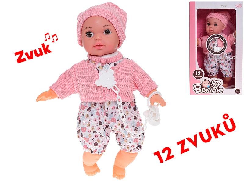 Levně Interaktivní panenka 30 cm s mrkacíma očima a zvuky