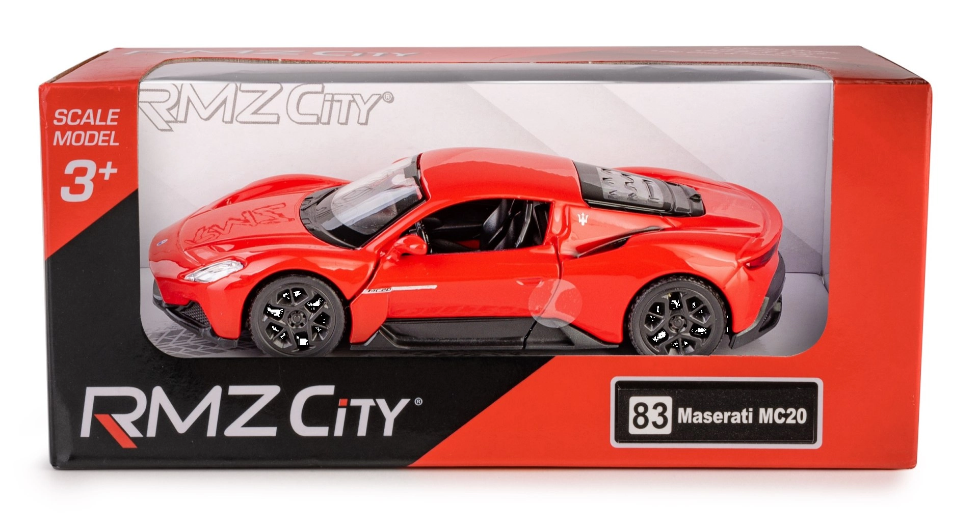 Kovový model auta MASERATI MC20 1:37 s otevíracími dveřmi a pull-back pohonem